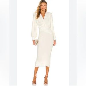 Zhivago Gorgeous Sexy Silhouette White Hot Cocktail Stunner Man eater Dress